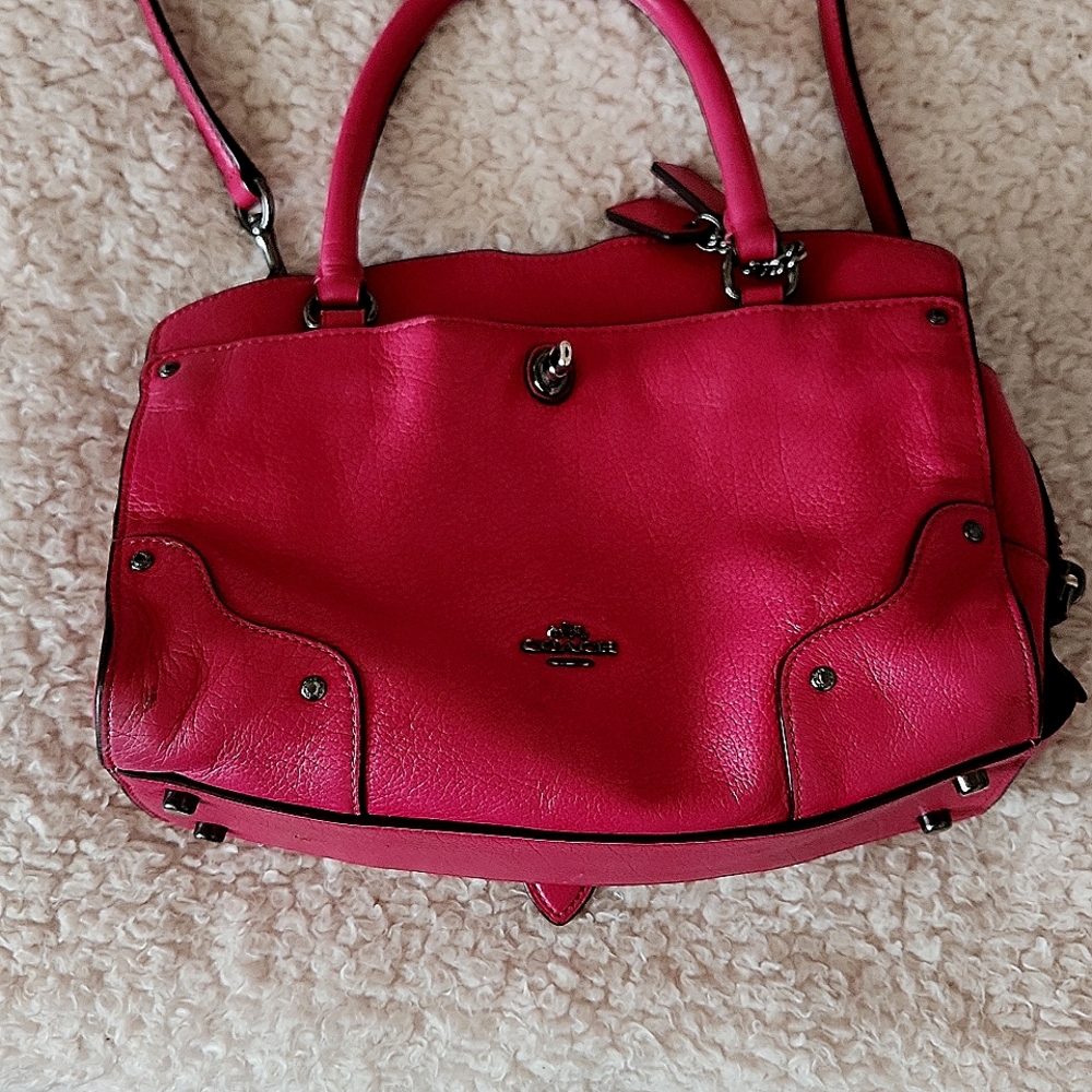 Hot pink coach purse